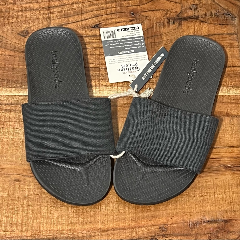 Feelgoodz Easy Day Slides Women’s 6.5 - 7.5 Yoga Mat Sandals